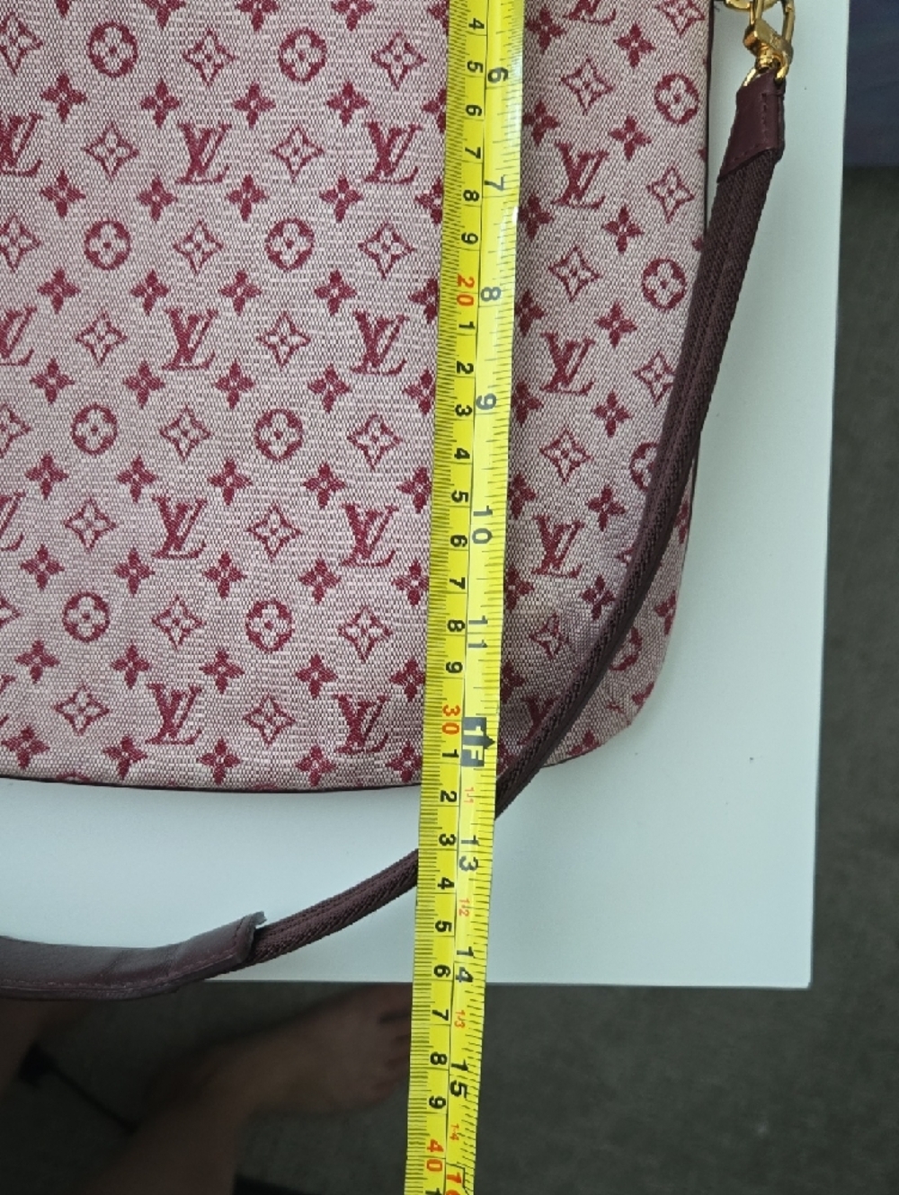 Louis Vuitton Garnet Monogram, Burgundy Trim Tote Bag - Picture 8 of 9